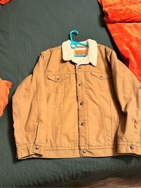 Levi's Tan Canvas Sherpa Collar Jacket